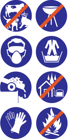 timber treatment safety logos